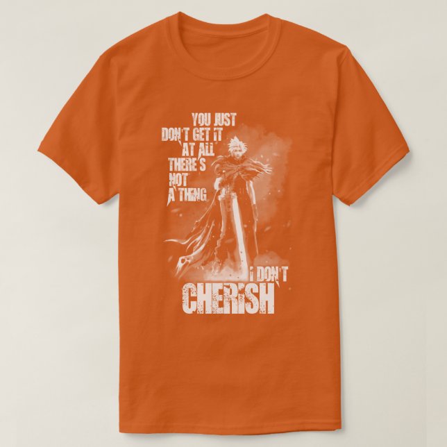 Cloud Strife Buster Sword FF7 Advent Children T-Shirt (Design Front)