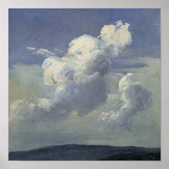 Cloud Study, 1832 Poster (Front)