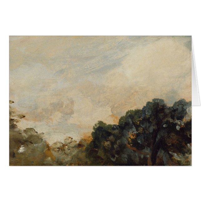 Cloud Study with Trees, 1821 (oil on paper laid do (Front Horizontal)