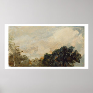 Cloud Study with Trees, 1821 (oil on paper laid do Poster