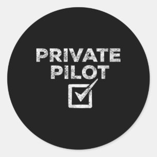 Cloud Surfing Apparel Men's Black Humorous Private Classic Round Sticker