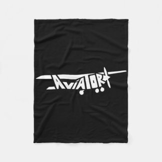 Cloud Surfing Apparel Pilot Aviator Airplane Prese Fleece Blanket
