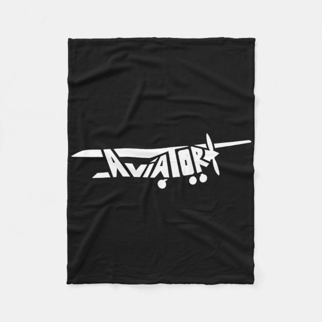 Cloud Surfing Apparel Pilot Aviator Airplane Prese Fleece Blanket (Front)