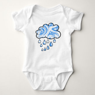 Cloud swirl pattern baby bodysuit