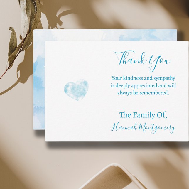 Cloud Sympathy Thank You Card (Creator Uploaded)