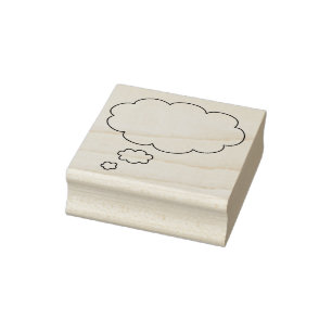 Cloud Talk Bubble Wood Art Stamp