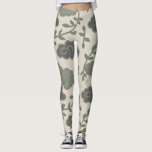Cloud-Vine Harmony - Batik Motif Bali Leggings