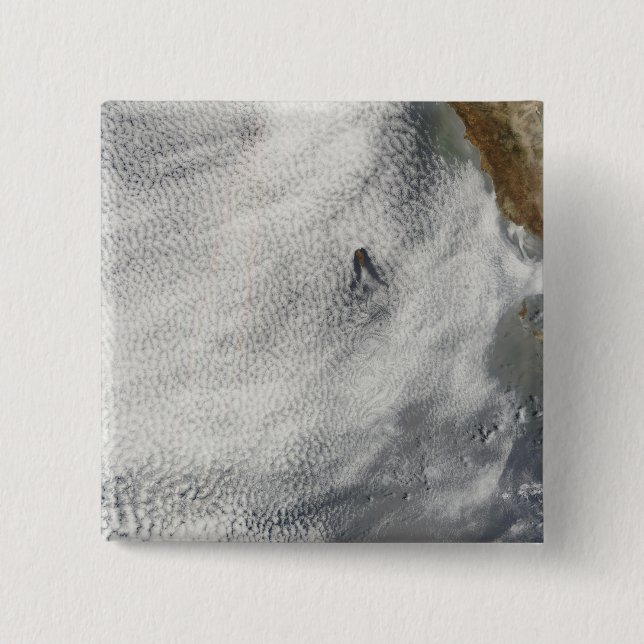 Cloud vortices and glory off Guadalupe Island 15 Cm Square Badge (Front)