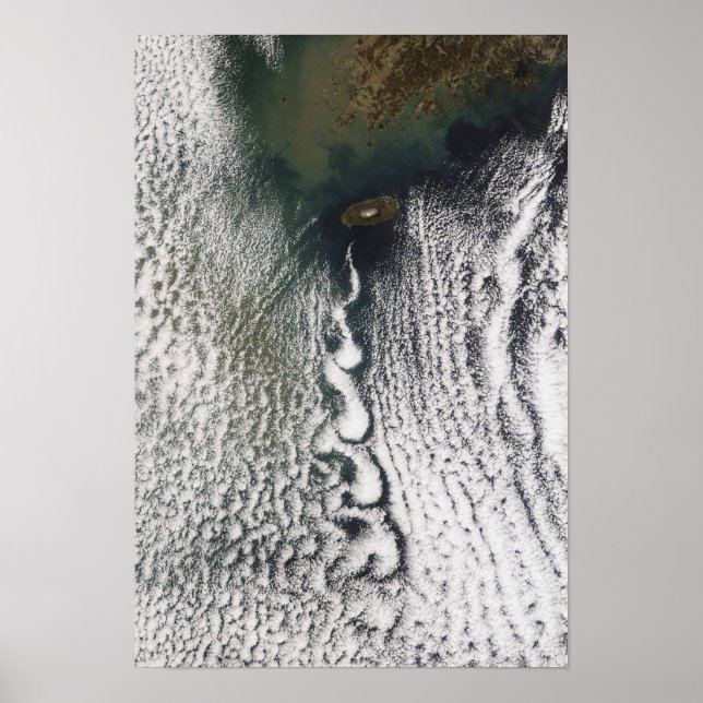 Cloud vortices off Cheju Do, South Korea Poster (Front)