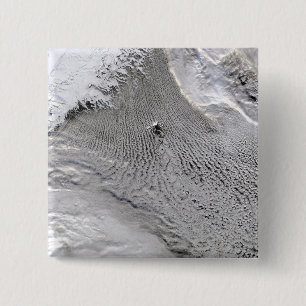 Cloud vortices off Jan Mayen Island 15 Cm Square Badge