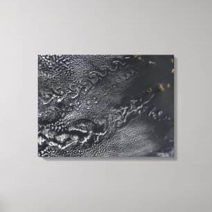 Cloud vortices over the Cape Verde islands Canvas Print