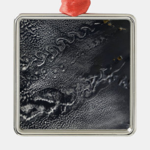 Cloud vortices over the Cape Verde islands Metal Ornament