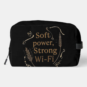 Cloud white and oat beige AI art Dopp Kit