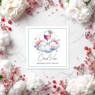 Cloud Wine Bridal Shower Napkin