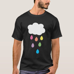 Cloud With Rainbow Raindrops Tshirt