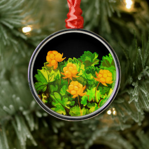 Cloudberries Metal Ornament