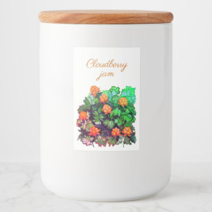 Cloudberry jam food label