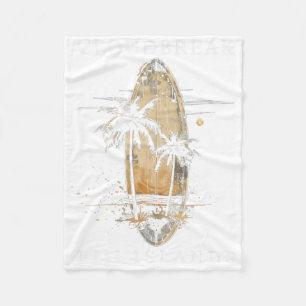 Cloudbreak Fiji Islands Surf Vintage Surfing Surfe Fleece Blanket
