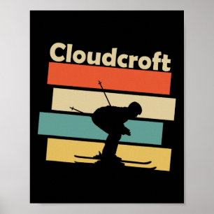 Cloudcroft New Mexico Retro Ski Poster