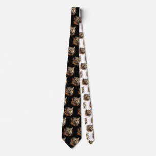 clouded leopard head tie