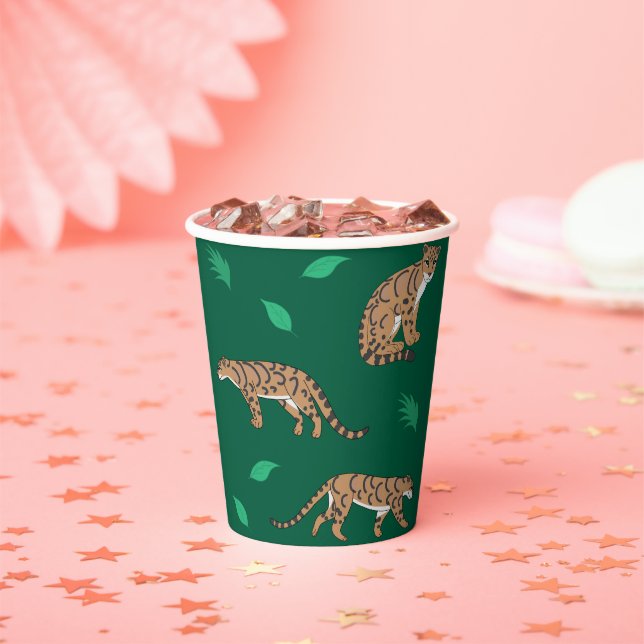 Clouded Leopard Paper Cups (Insitu)