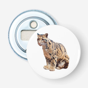 clouded leopard photograph jungle big cat animal bottle opener