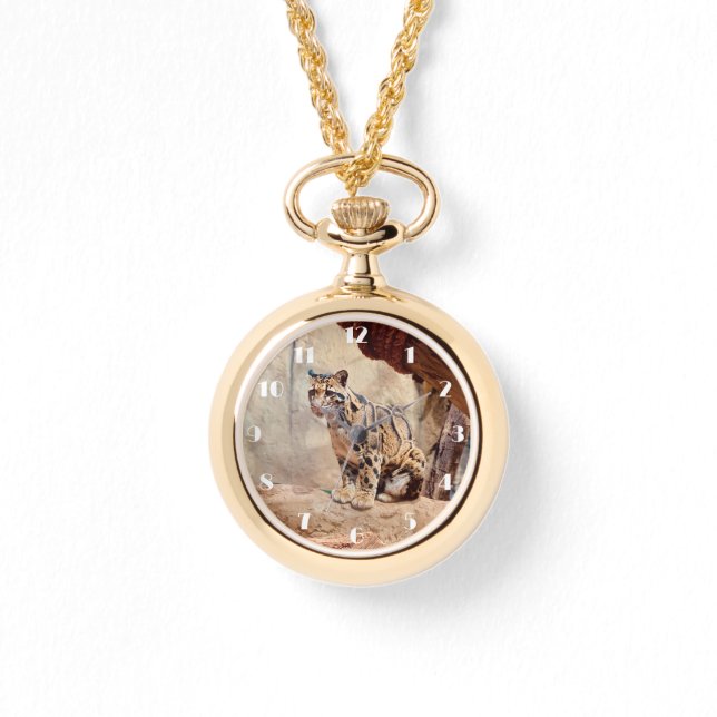 clouded leopard picture nature wildlife exotic watch (Front)