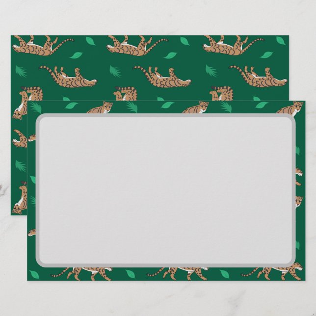 Clouded Leopard Stationery (Front/Back)