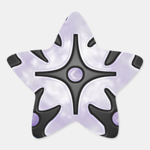 Clouded Stained Glass Star Sticker