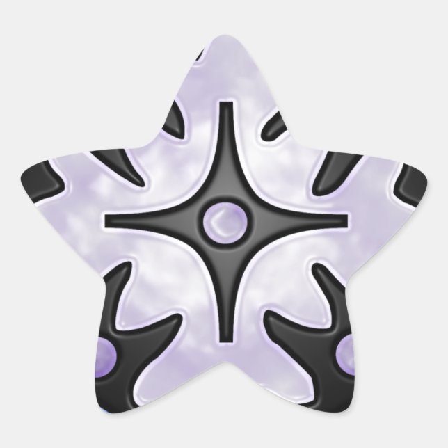 Clouded Stained Glass Star Sticker (Front)