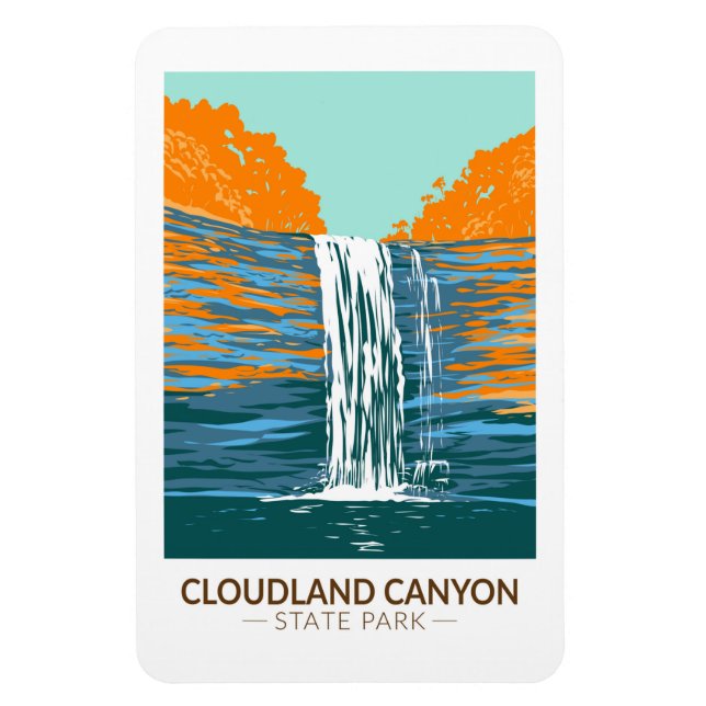 Cloudland Canyon State Park Georgia Vintage  Magnet (Vertical)