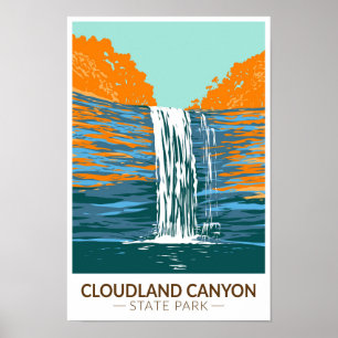 Cloudland Canyon State Park Georgia Vintage  Poster