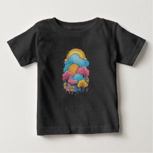 Clouds 23 rain, rainbo colours, glowing clouds baby T-Shirt