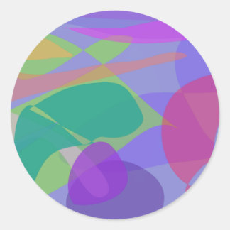 Clouds 2 classic round sticker