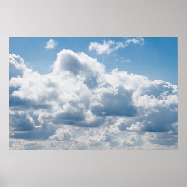 clouds-388922 BEAUTIFUL SKY NATURE BLUE WHITE CLOU Poster (Front)