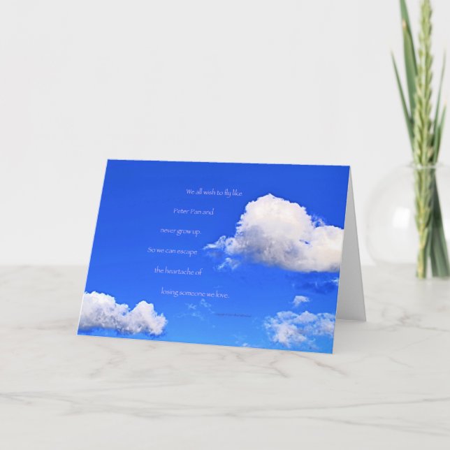 “Clouds #59” with poem: Peter Pan Card (Front)