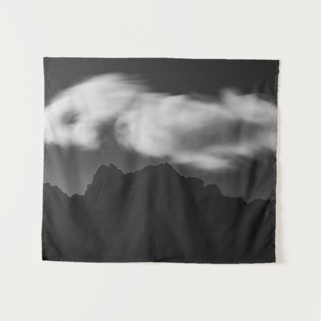 Clouds above mountain silhouette tapestry (Front (Horizontal))