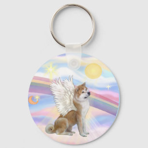 Clouds - AKita Inu Angel Key Ring
