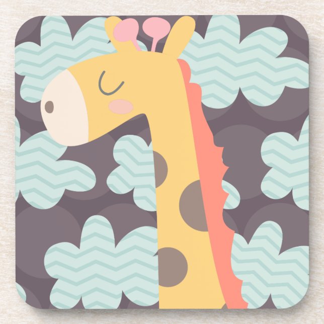 Clouds and Giraffes Coaster (Front)