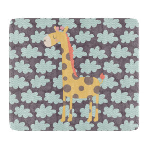Clouds and Giraffes Cutting Board