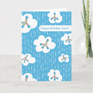 Clouds And Methane Molecules Geek Happy Birthday Card