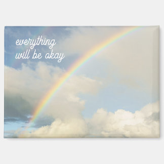 Clouds and rainbow, dreamy and optimistic  magnet
