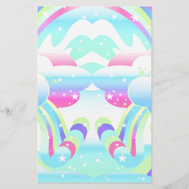 clouds and rainbow sky II Stationery (Front)