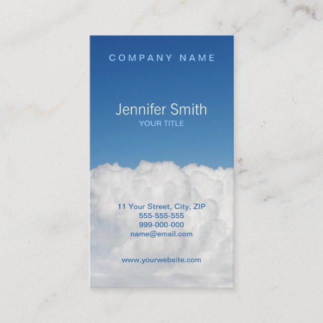 Clouds And Sky business card (Front)