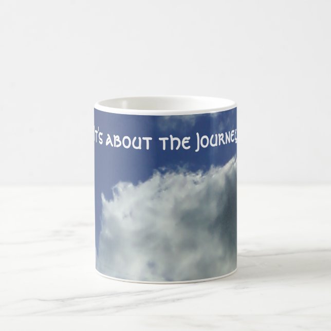 clouds and sky It's about the Journey Coffee Mug (Center)