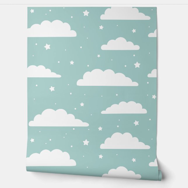 Clouds and stars wallpaper (Unrolling)
