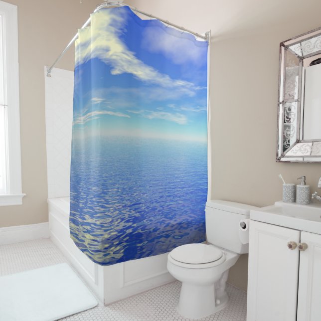 Clouds and Waves Shower Curtain (In Situ)