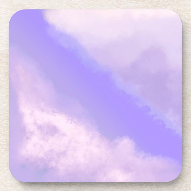 Clouds Apart - Purple/Lilac Coaster (Front)