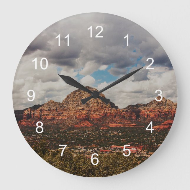 Clouds as they roll into Sedona Large Clock (Front)