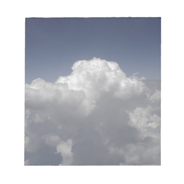 Clouds at 30,000 feet from an aeroplane window notepad (Front)